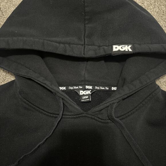 DGK Jason Voorhees Ruthless Black Skate Hoodie Size Large Roses Friday 13th - Picture 2 of 6